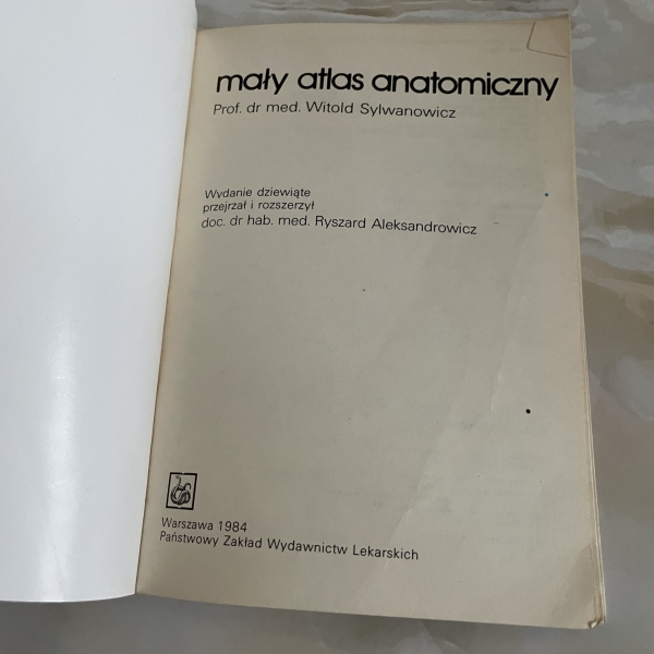 Mały atlas anatomiczny - Witold Sylwanowicz