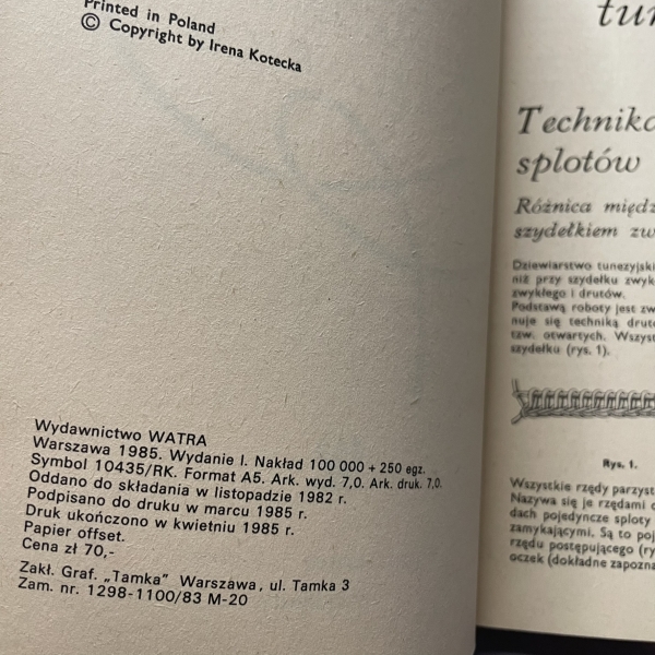 Album splotów szydełkowych tunezyjskich - Irena Kotecka