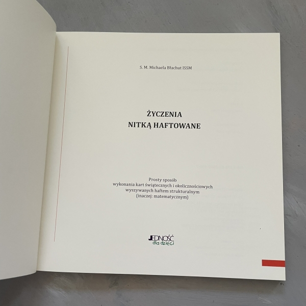 Życzenia nitką haftowane - S.M. Michaela Błachut
