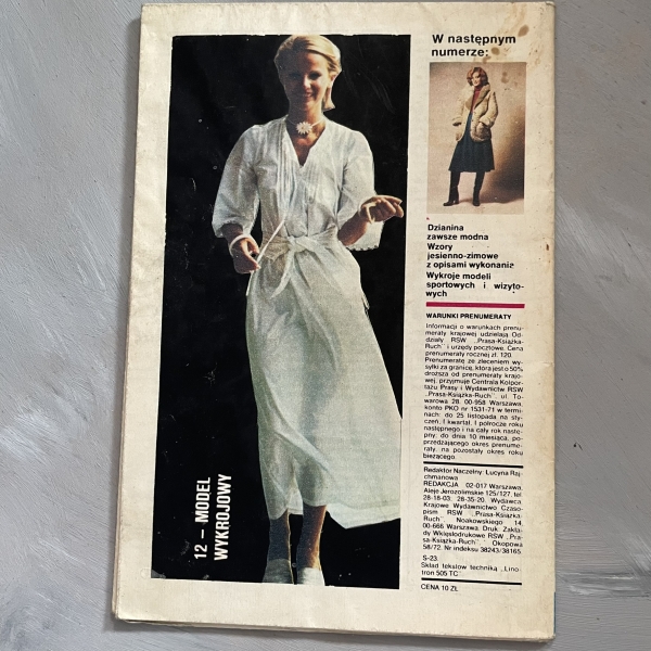 Świat mody - Tylko dla Ciebie - nr 5/254 - 1978