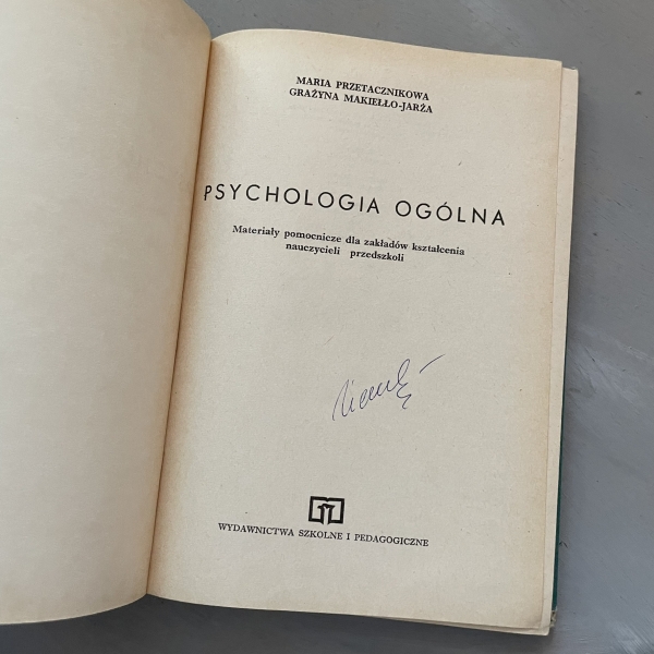 Psychologia ogólna- Maria Przetacznikowa