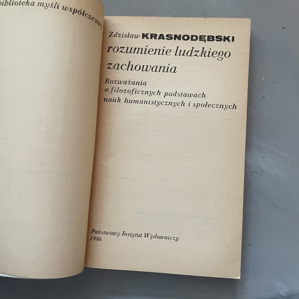 Rozumienie ludzkiego zachowania - Zdzisław Krasnodębski