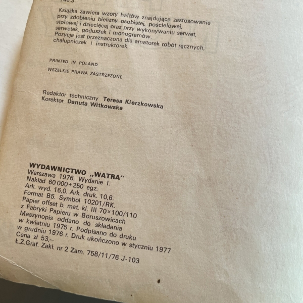 Haft modny - Jadwiga Turska