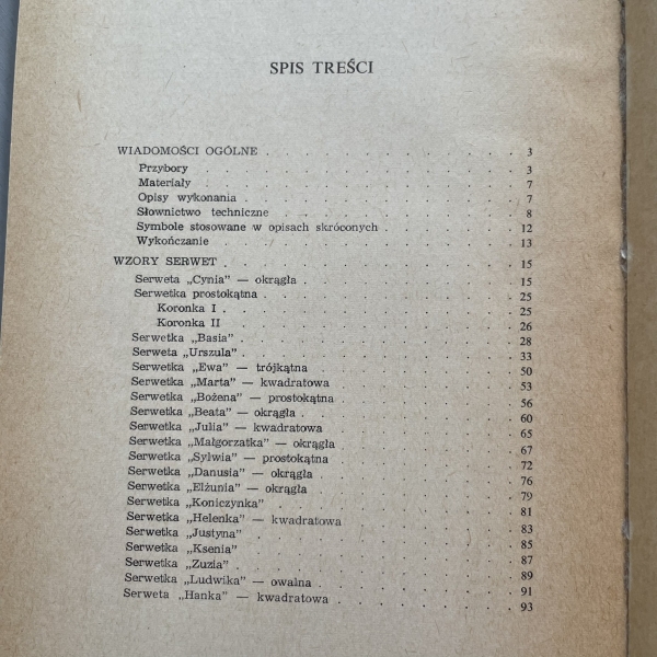 Serwety i serwetki na drutach - Wera Tuszyńska