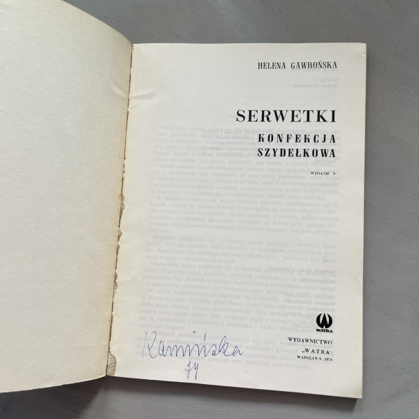 Serwetki konfekcja szydełkowa - Helena Gawrońska