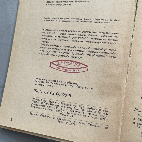 Technologia i materiałoznawstwo dla stolarzy. Część 2 - Włodzimierz Prządka