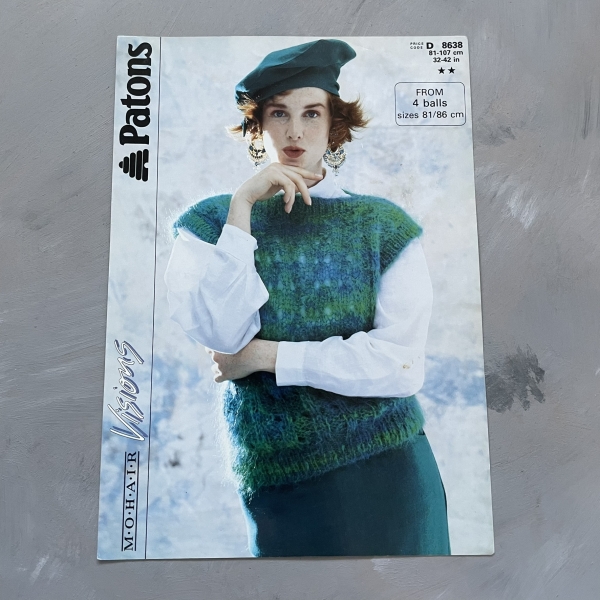 Patons Mohair - 8638 - karta ze wzorem - pulower kamizelka