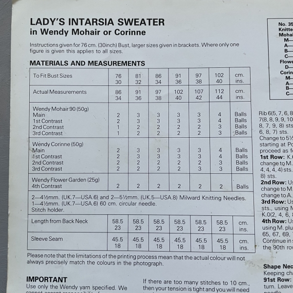 Wendy Mohair - 3508 - karta ze wzorem - sweter