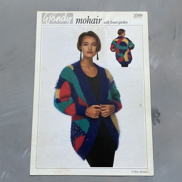 Wendy Mohair - 3589 - karta ze wzorem - narzutka kardigan