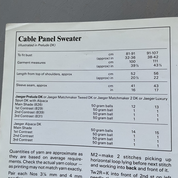 Jaeger Double Knitting - 5678 - karta ze wzorem - sweter