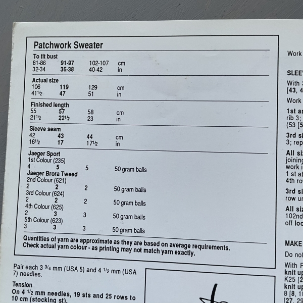 Jaeger Handknitting International - 6099D- karta ze wzorem - sweter