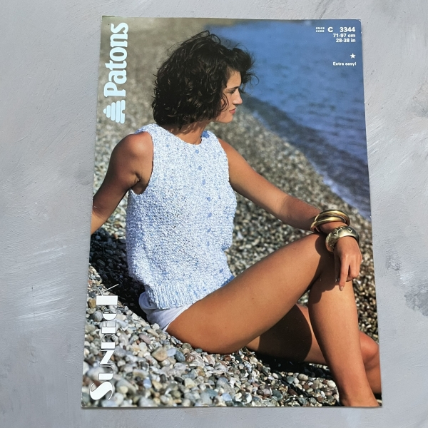 Patons Sundeck - 3344 - karta ze wzorem - bluzka bez rękawów