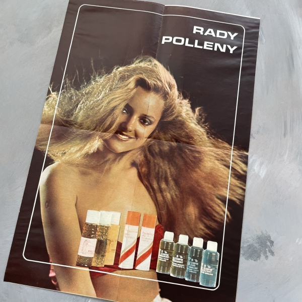 Rady Polleny - broszura reklamowa + plakat kosmetyki fryzjerskie PRL