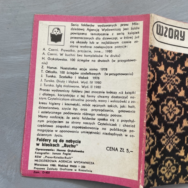 Wzory norweskie część II - Hanna Grykałowska - folder