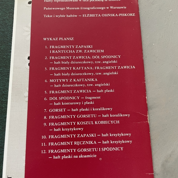 Wzory Polskich Haftów Ludowych - Haft rzeszowski