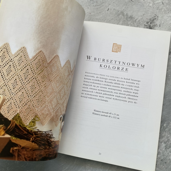 Szydełkowanie firanki i poduszki