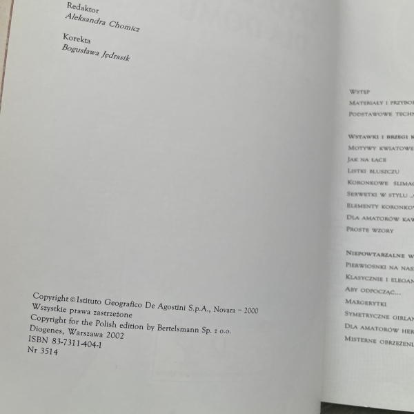 Wzory szydełkowe dla domu. Poduszki, firanki, serwetki, wykończenia