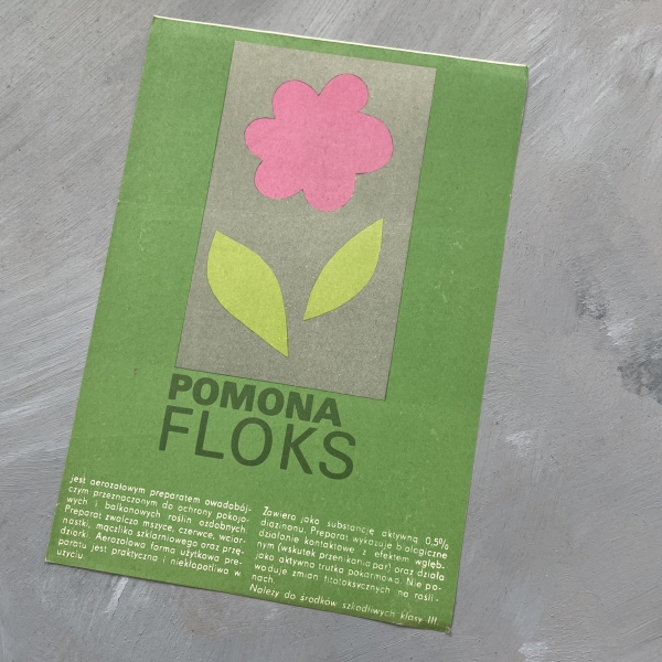 Pomona Floks - preparat ogrodniczy PRL - ulotka - 1979