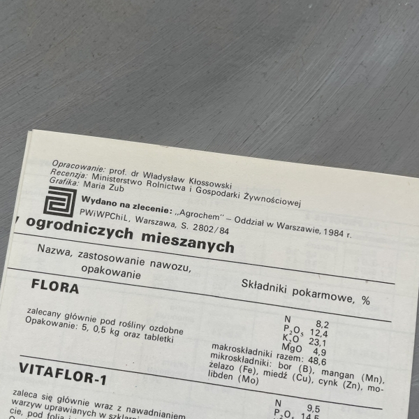 Nawozy ogrodnicze w warzywniku i sadzie - broszura PRL